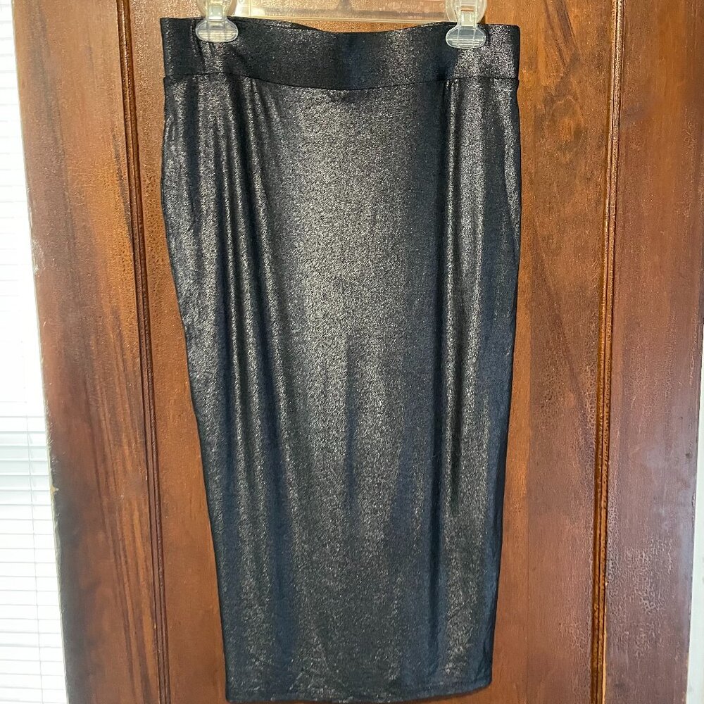 Bar III Metalic Midi Skirt